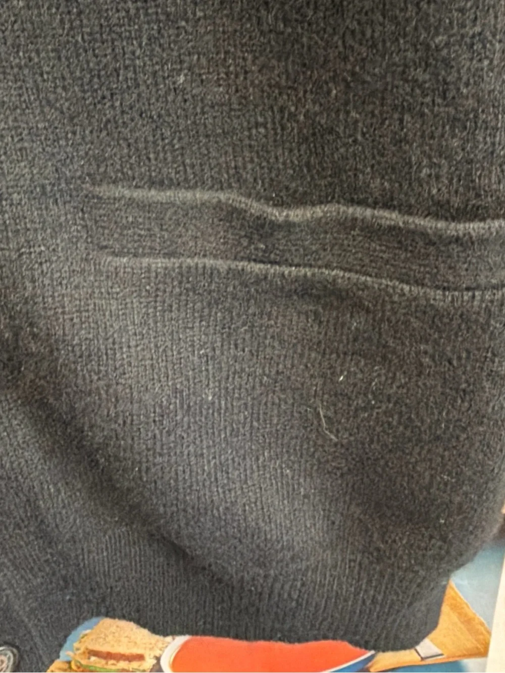 Vintage Orvis Men's 100% Cashmere Black Button-Up V-Neck Cardigan Sweater Size L